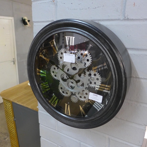 1446 - A moving gears wall clock