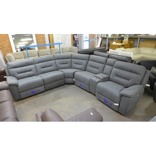 1476 - Justin Grey Sectional Reclining Sofa, original RRP £1833.33 + VAT  (4164-197533) * This lot is subje... 