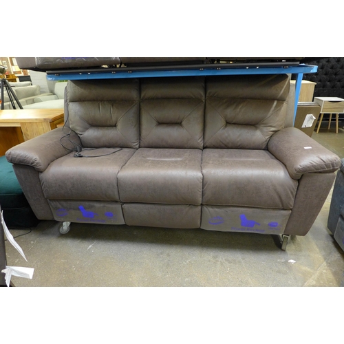 1478 - Justin Brown 3 Seater Power Recliner Sofa (model:- KM.C012), original RRP £999.99 + VAT (4164-197372... 