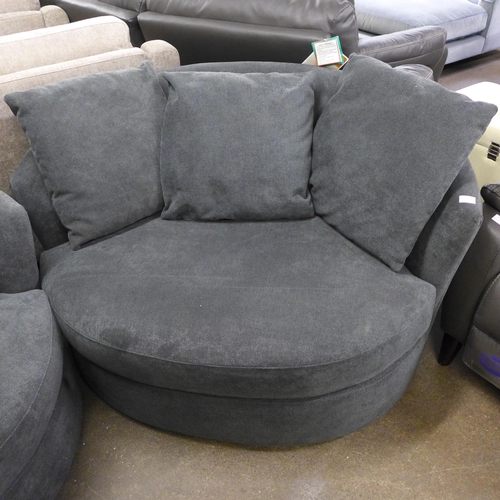 1514 - Dark Grey Fabric Swivel Chair (model:- 1748P-8696-19), original RRP £441.66 + VAT (4164-197435) * Th... 