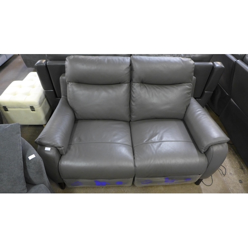 1515 - Barrett Leather 2 Seater Power Recliner Sofa - damaged, original RRP £1166.66 + VAT (4164-197383) * ... 