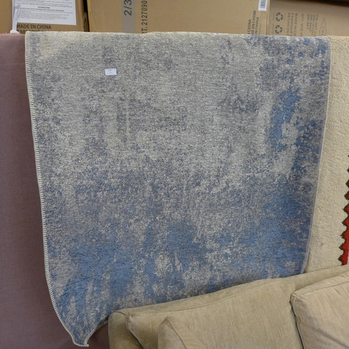 1597 - A blue and grey ground contemporary style rug