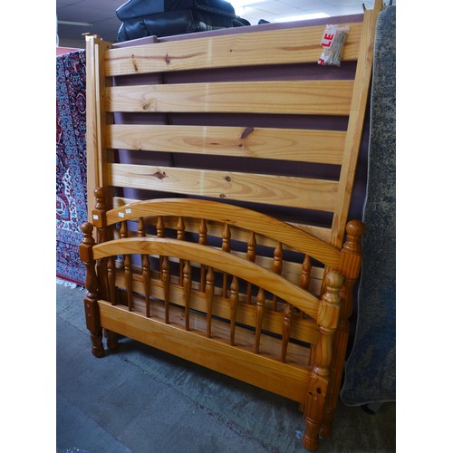 1541 - A pine double bed frame