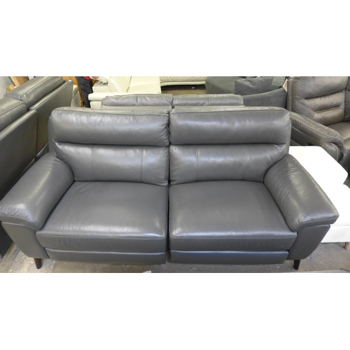 1517 - Grace Grey Leather 2.5 Seater Power Recliner, original RRP £891.66 (4164-197913) * This lot is subje... 