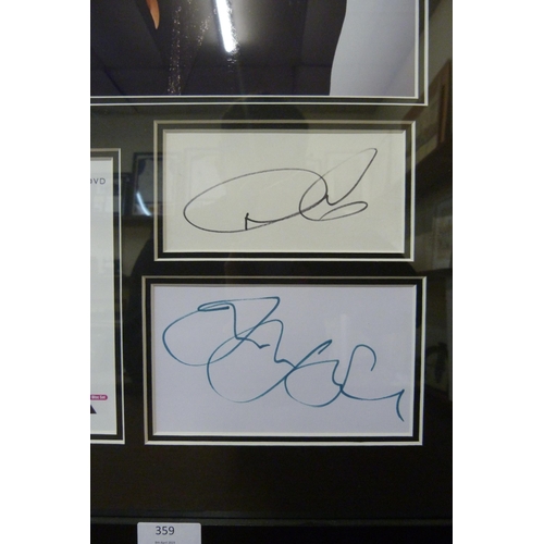 602 - A framed autograph display, French & Saunders, with Universal Autograph Club certificate of authenti... 