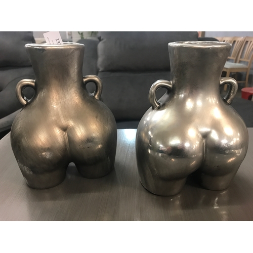 1337 - A pair of silver vases