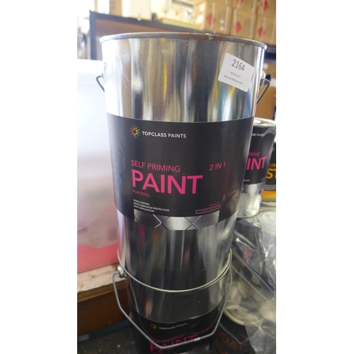 2141 - 2 x 5kg tins of exterior/interior Self-Priming Steel Paint (colour: 1000 CSN)