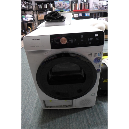 3036 - Hisense White 9kg Pump Dryer  original RRP £458.33 + VAT (286-64) * This lot is subject to VAT