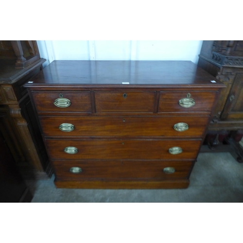 105 - A George III inlaid mahogany chest of drawers