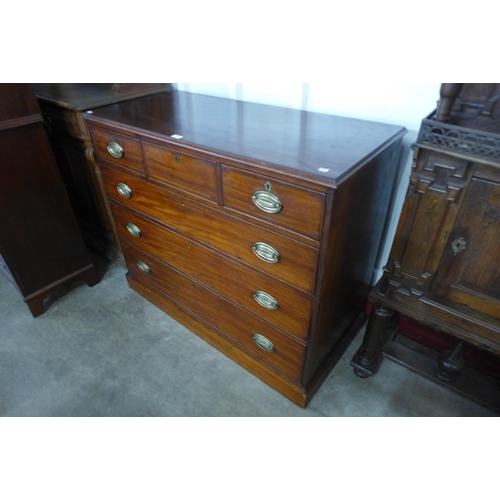 105 - A George III inlaid mahogany chest of drawers