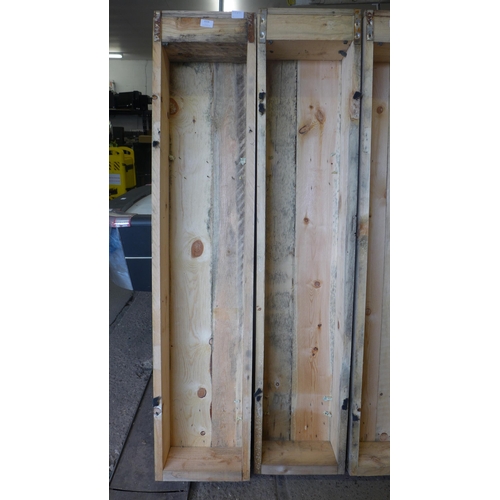 2383 - Pair of 5ft x 1ft wood planters - original RRP £35 per item