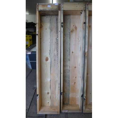 2384 - Pair of 5ft x 1ft wood planters - original RRP £35 per item