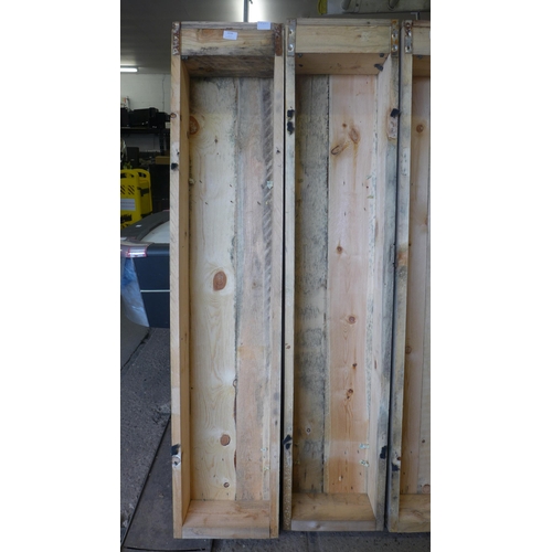 2385 - Pair of 5ft x 1ft wood planters - original RRP £35 per item