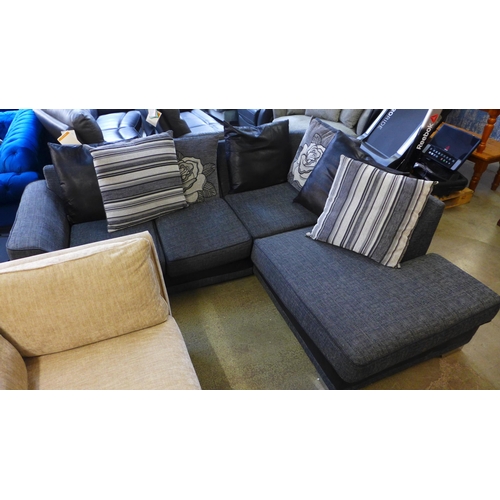 1504 - A Monty charcoal upholstered RHF corner sofa * this lot is subject to VAT