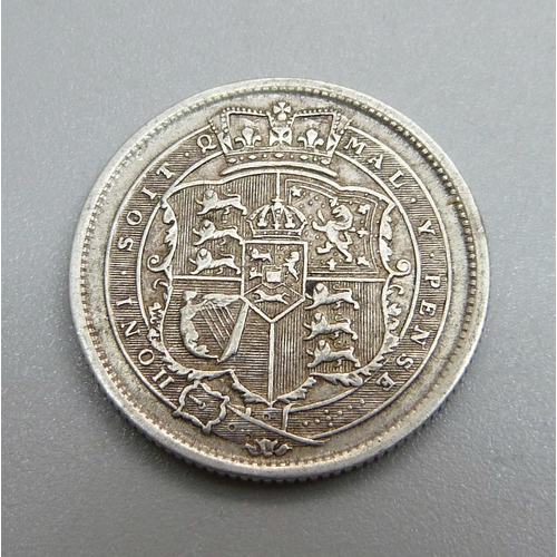 1005 - An 1817 George III shilling