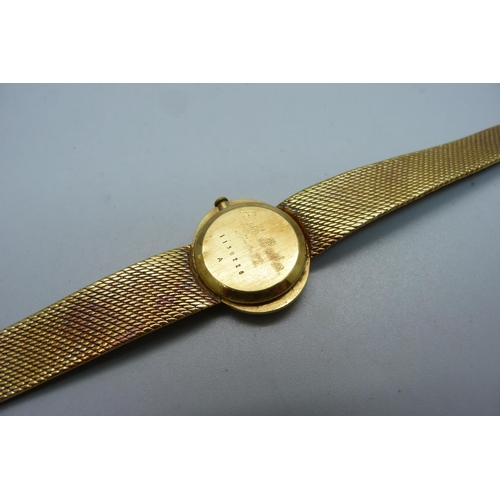 1019 - A lady's 18ct gold Jaeger-LeCoultre wristwatch, weight without movement and case back 46.3g, the cas... 