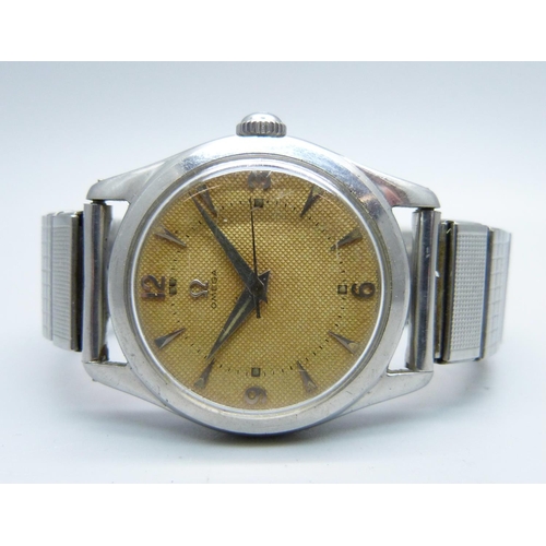 1022 - A 1950's/1960's stainless steel Omega wristwatch, 32mm case