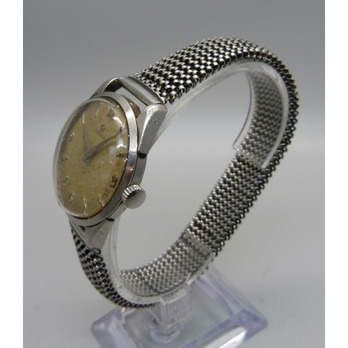 1027 - A 1960's stainless steel Omega wristwatch