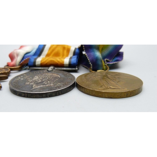 1060 - A set of three WWI medals to M2-115772 to Pte. D.C. Milne, A.S.C.