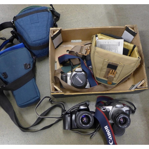 1105 - Three 35mm film cameras, Canon EOS 10005, 3000N and EOS 500N **PLEASE NOTE THIS LOT IS NOT ELIGIBLE ... 