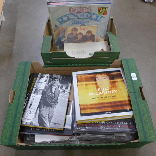 1147 - Beatles hardback books and LP records **PLEASE NOTE THIS LOT IS NOT ELIGIBLE FOR POSTING AND PACKING... 