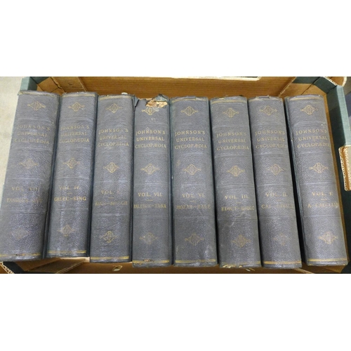 1151 - Eight volumes of Johnson's universal Cyclopaedia **PLEASE NOTE THIS LOT IS NOT ELIGIBLE FOR POSTING ... 