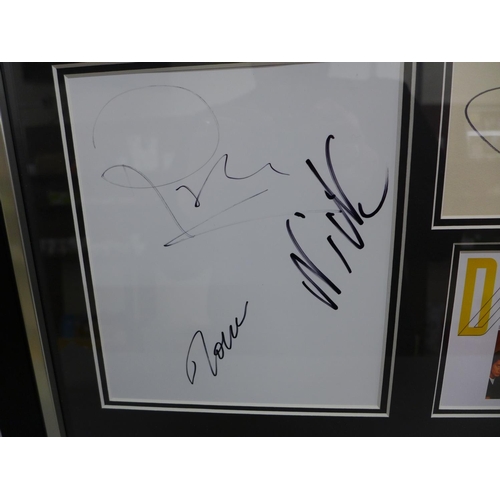 603 - A framed autograph display, Duran Duran, with Universal Autograph Club certificate of authenticity