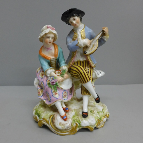 612 - An 18th Century Chelsea porcelain figure, a/f