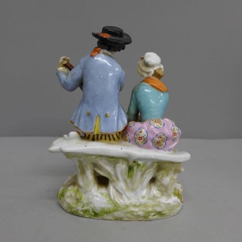 612 - An 18th Century Chelsea porcelain figure, a/f