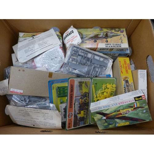 704 - A collection of plastic model kits including Revell, Matchbox and Airfix