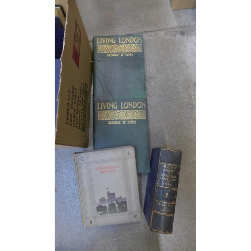 716 - A collection of books including Living London, Wonderful Britain and Mews Digest of English Case Law