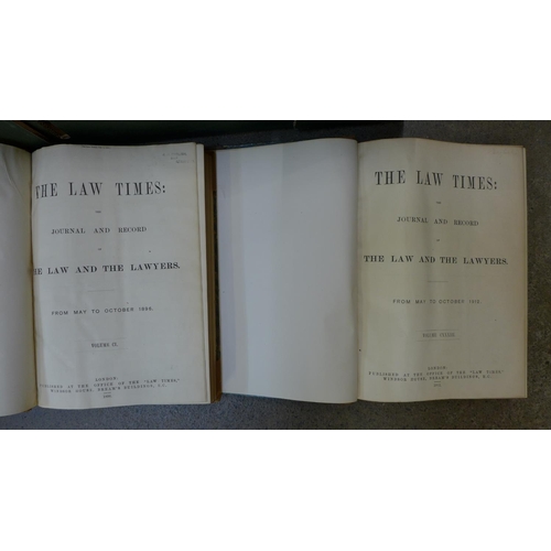 720 - Eleven volumes of Law Times