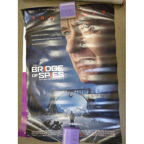 764 - Four quad posters including Bridge of Spies