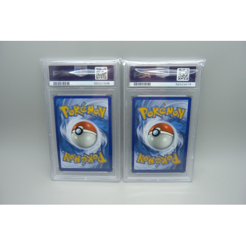 785 - Two PSA 9 Pokemon cards - Articuno GX and Gardevoir V