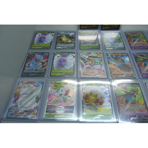 789 - Twenty Pokemon V, V Max and V Star cards, in protective sleeves