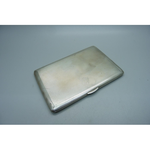 848 - A large silver cigarette case, 194g