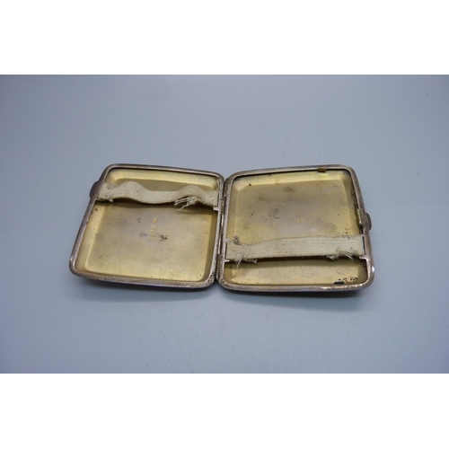 849 - A silver cigarette case, 91g