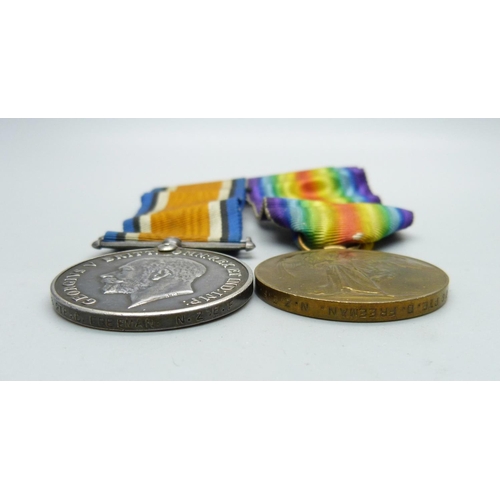 861 - A pair of WWI medals to 39976 Pte. D. Freeman, New Zealand Expeditionary Force