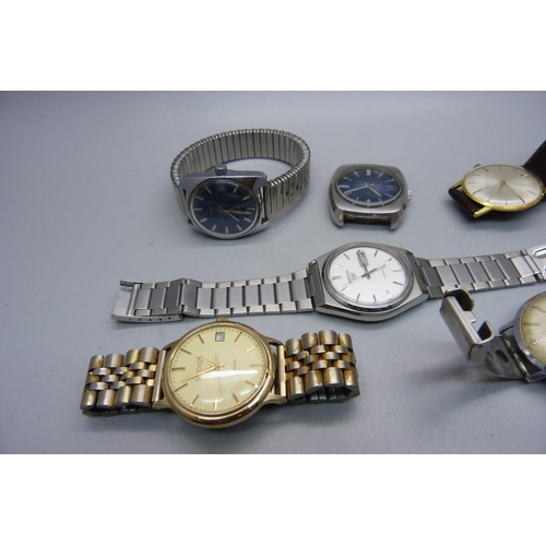 906 - Six wristwatches including two Seiko