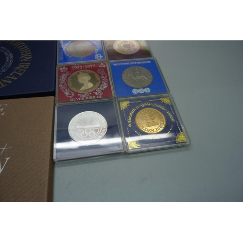 919 - Four sets of British coinage and six commemorative coins