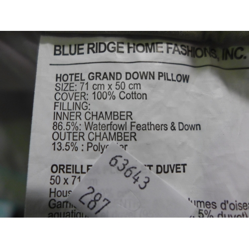 3054 - Two Allerease Pure Recycled Pillows and a Hotel Grand Down Roll Jumbo Pillow (286-231,233) * This lo... 