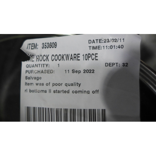 3056 - The Rock Cookware Matte Black Set, original RRP £108.99 + VAT (286-220) * This lot is subject to VAT