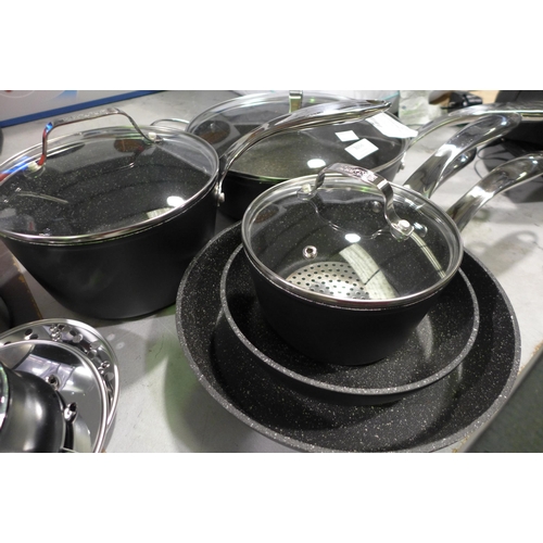 3056 - The Rock Cookware Matte Black Set, original RRP £108.99 + VAT (286-220) * This lot is subject to VAT