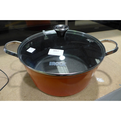 3057 - The Rock Stock Pot With Lid (28cm) (286-215) * This lot is subject to VAT