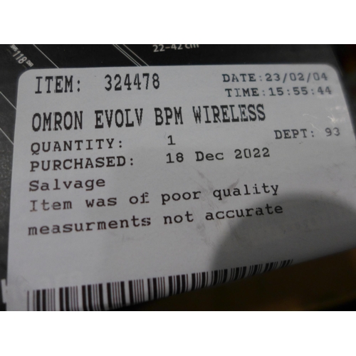 3089 - Omron Evolv Wireless BPM Monitor (288-49) * This lot is subject to VAT