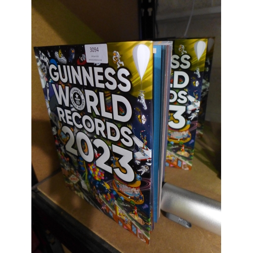 3094 - Three Guinness World Records 2023 Books  (288-70-72) * This lot is subject to VAT