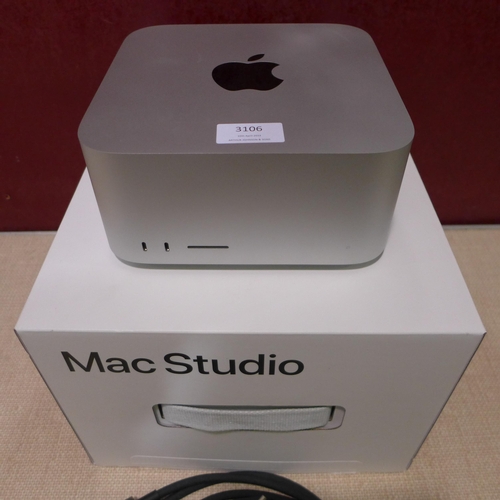 3106 - Apple Mac Studio 32GB Unified Memory, 512GB SSD (A2615) (model:- MJMV3B/A M1 MAX), original RRP £154... 