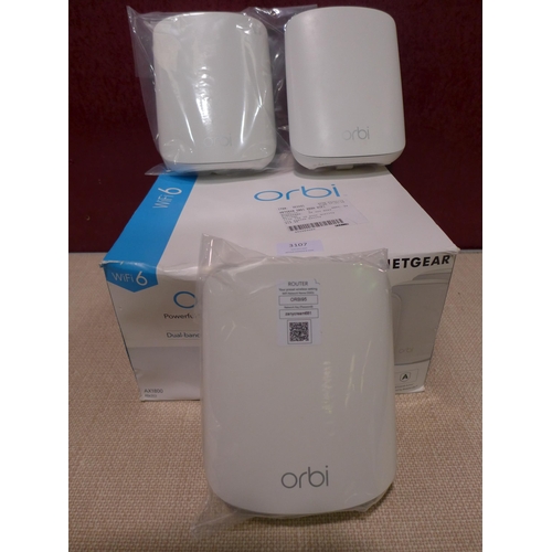 3107 - Netgear Orbi Mesh Wifi System (model:- RBK353-100EUS), original RRP £219.99 + VAT (288-164) * This l... 