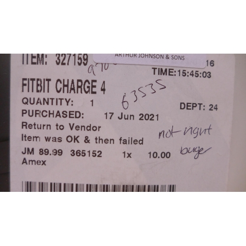 3116 - Fitbit Charge 4 Black (286-183) * This lot is subject to VAT