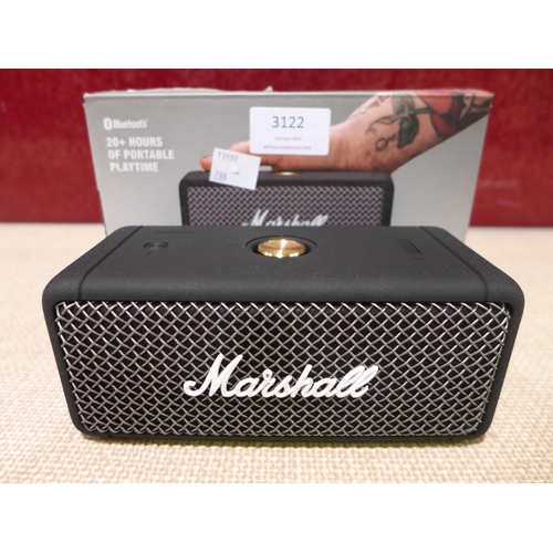 3122 - Marshall Emberton Bluetooth Speaker (288-229) * This lot is subject to VAT